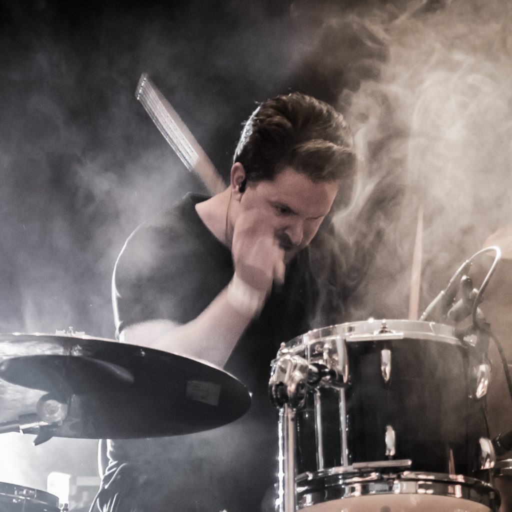 Martin Mileros playing Drums at Dunk! 2022